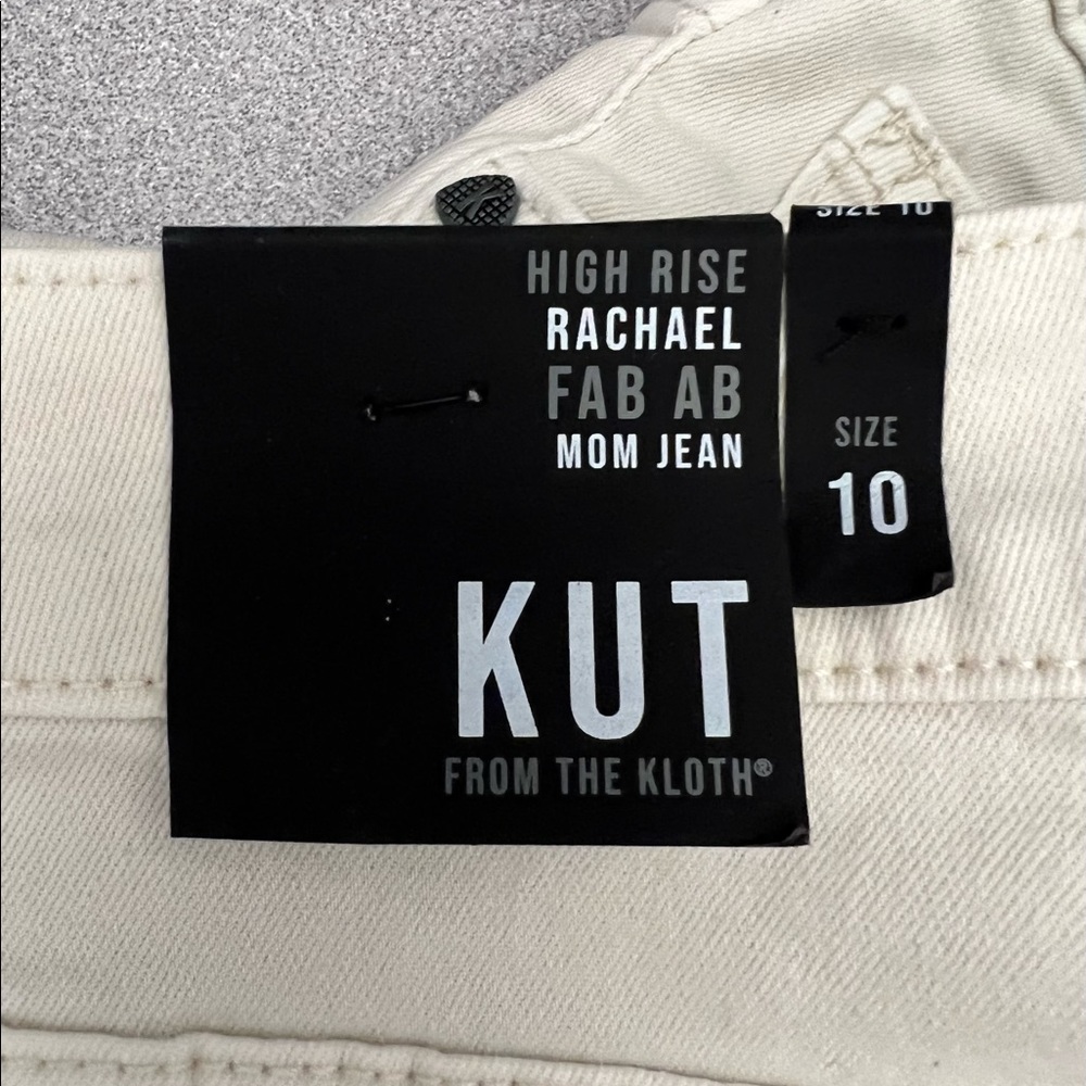 KUT Rachel high rise fab-ab mom jeans, size 10
